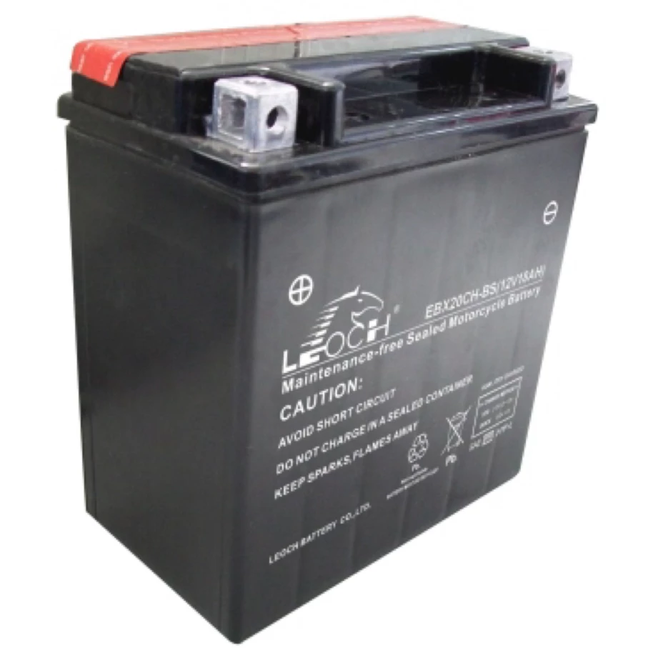 Leoch Battery EBX20CH-BS ATV / Motorcycle AGM Battery - (YTX20CH-BS, GTX20CH-BS, CTX20CH-BS) 1 Leoch Battery EBX20CH-BS ATV / Motorcycle AGM Battery - (YTX20CH-BS, GTX20CH-BS, CTX20CH-BS)