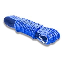 Alpine Powersports 6MM Synthetic Winch Rope -Dyneema - Black - Red - Blue - Yellow - Green