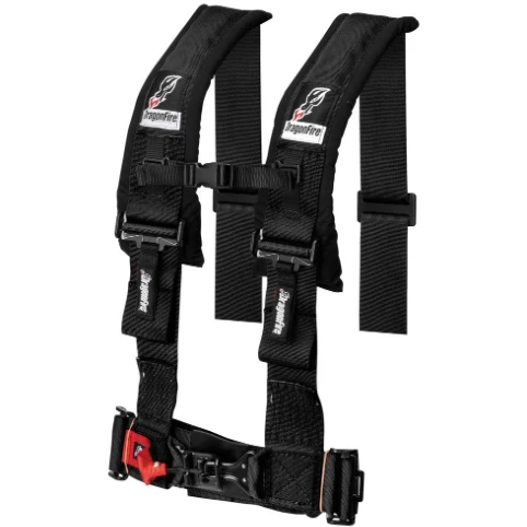 Dragonfire Racing 4 Point 3" Harness Black, Grey, Red & Blue 1 Dragonfire Racing 4 Point 3" Harness Black, Grey, Red & Blue